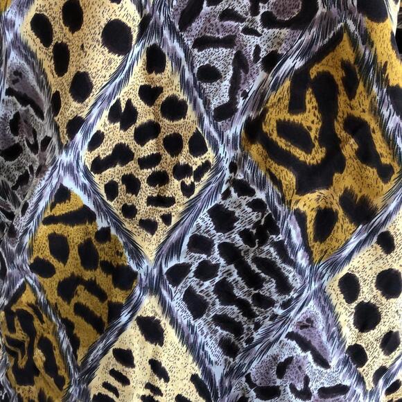 Vintage 90s Cheetah Print Blouse with Scarf Detail, M/L - Picture 4 of 10